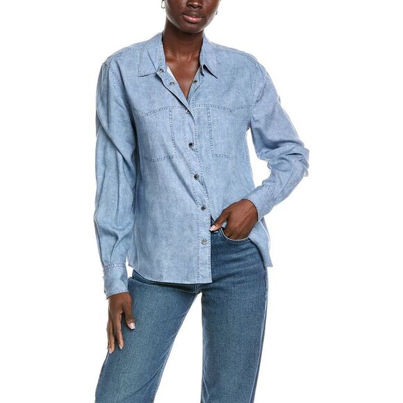Hugo Boss Womens  Bendettina Blouse, Blue